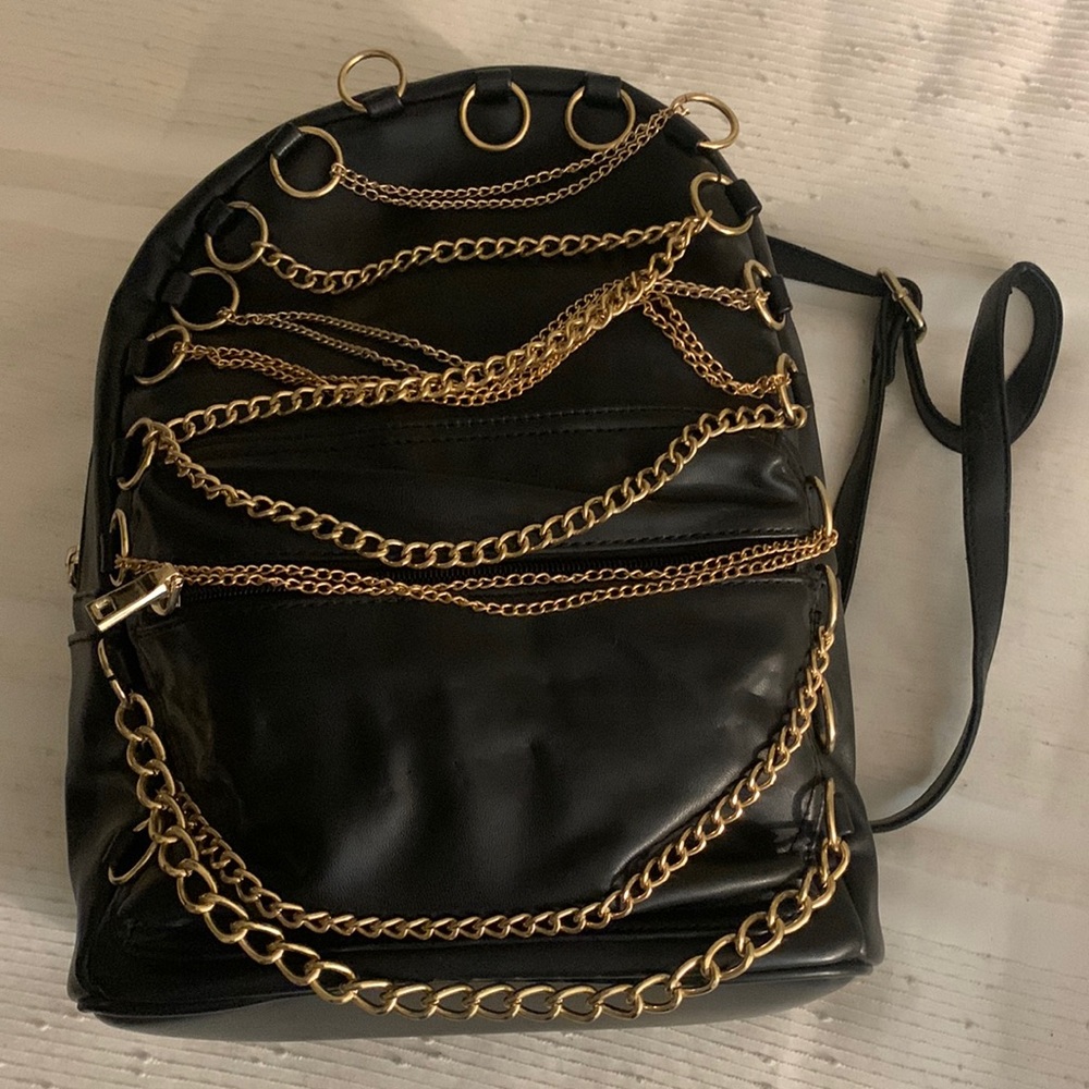 Faux Leather Backpack